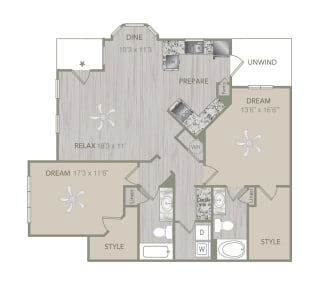 Adara Godley Station Apartments Chippewa Floor Plan