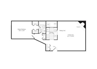 1 Bed | 1 Bath - A1A 965 Sq. Ft. Floor Plan at Elme Bethesda, Bethesda