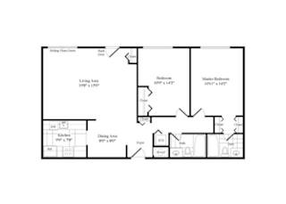 2 Bed | 2 Bath - B2D 1,100 Sq. Ft. floor plan at Elme Bethesda, Bethesda, 20814