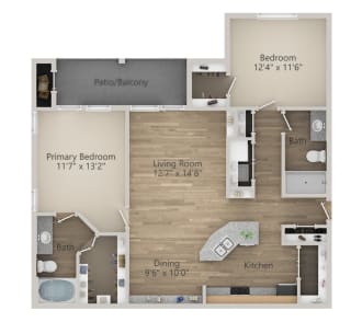 Rome Floor Plan at Riachi at One21, Plano, TX, 75025