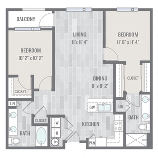 B1 Floor Plan at Audere Apartments, Phoenix, AZ