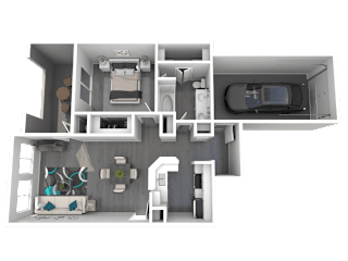Basha-with-Garage Floor Plan at Lazo Apartment Homes, Chandler
