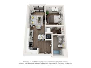 a floor plan at The Constellation Apartments, PRG Real Estate, Hampton, Virginia