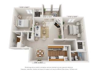 Hartford Floor Plan at Park Ridge Estates, Durham