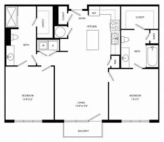 a floor plan of a house with a bedroom and a living room