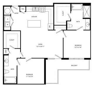 a schematic drawing of a floor plan of a house