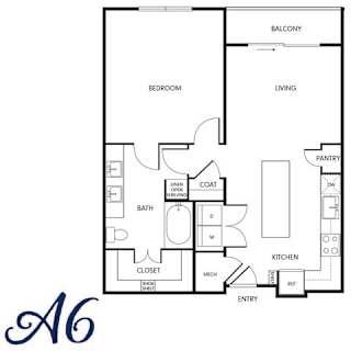 blueprint of a floor plan with bedrooms and baths