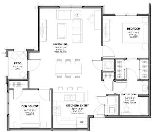 Two-Bedroom Floor Plan B1|Kinsley Forest Apartments