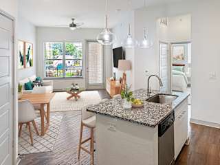 Kitchen and living room