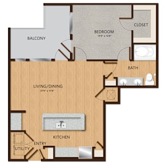 a floor plan of a home with a bedroom and a living room