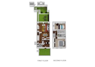Fairfax Floor Plan at Indian Creek Apartments, Cincinnati, 45236