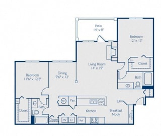 Jasmine, 2 br, 2 ba, 1303 sq. ft.