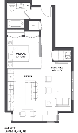 Floorplan C at The Palmer, Minneapolis