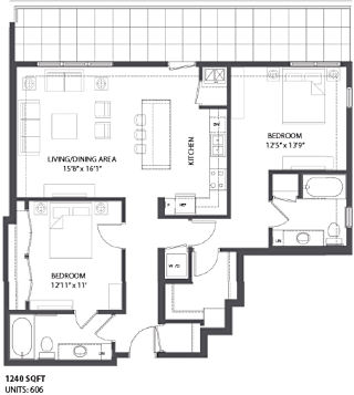 Floorplan P at The Palmer, Minnesota, 55401