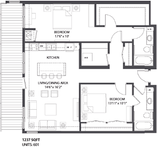 Floorplan R at The Palmer, Minneapolis