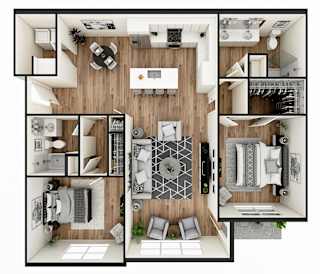 A series of images showing different rooms of a house.