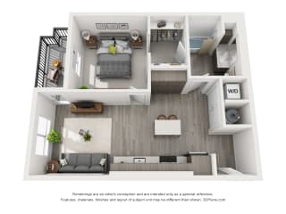 Aiya Apartments A2 Floor Plan