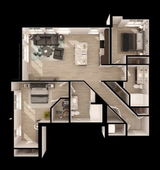 Anthem PDX Apartments D3g Floor Plan