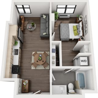 Storyline Apartments 1 Bedroom F Floor Plan