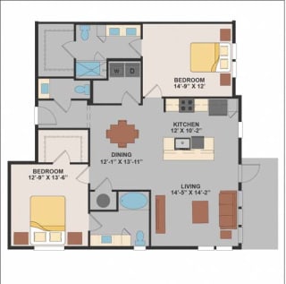 a floor plan of a home  at Luxor Club, Jacksonville