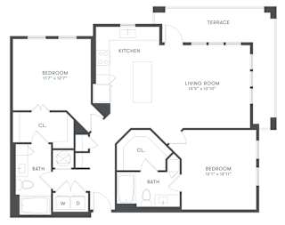 Corban Horizon West Apartments in Winter Garden, Florida B2 Floor Plan