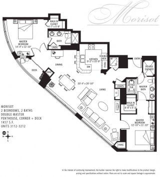 Met Tower Apartments Morisot Floor Plans