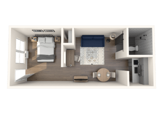 The Prospect Urban 1x1 B Floor Plan