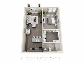 Comet Westgate one bedroom floor plan