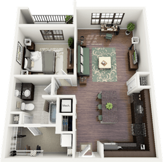 Morgan Floor Plan at Berkshire Ninth Street, Durham