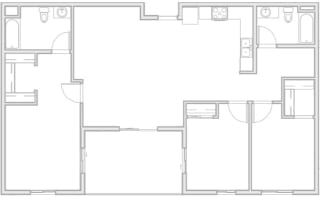 3 bedroom floor plan image