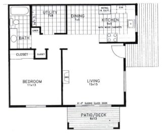 Fanno Creek Village 1 Bed 1 Bath 770 SF