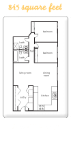 Floor Plan Two Bed Two Bath Flat