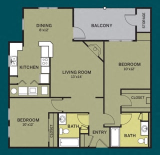 Keystone FloorPlan at Fieldstone at Glenwood Crossing, Cincinnati, OH, 45215