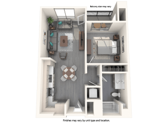 Vive Luxe Apartments A3 Floor Plan