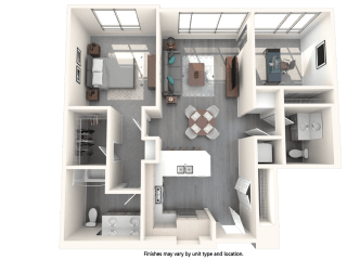 Vive Luxe Apartments B2 Floor Plan