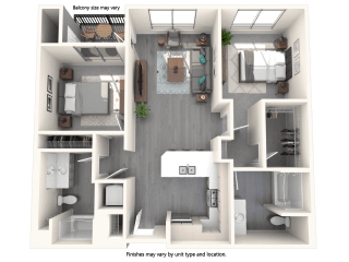 Vive Luxe Apartments B3 Floor Plan