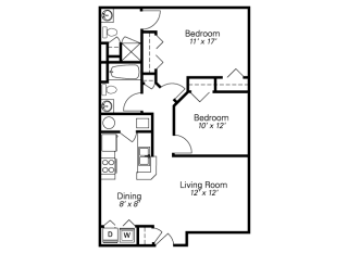 Floor Plan 2-BR Garden