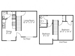 Floor Plan Sanibel With 1.5 Baths