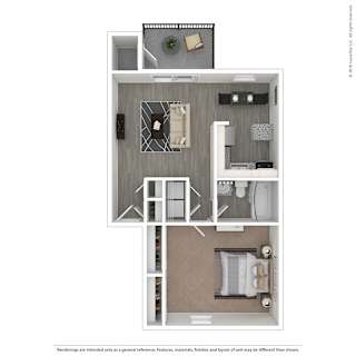 1 bed 1 bath The Elm at Linkhorn Bay Apartments PRG Real Estate Management,, Virginia, 23451