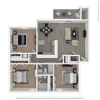 2 bed 1 bath The Spruce at Linkhorn Bay Apartments, PRG Real Estate Management, Virginia Beach, 23451