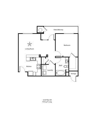 One11_Corona CA_Floor Plan A4_One Bedroom One Bathroom