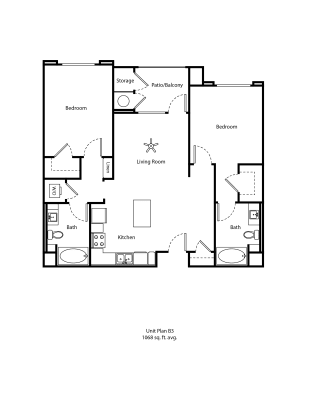 One11_Corona CA_Floor Plan B3_Two Bedroom Two Bathroom