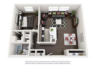 Dominion one bedroom floor plan