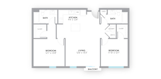 Circuit2 Floor Plan at AMP Apartments, PRG Real Estate, Louisville, Kentucky