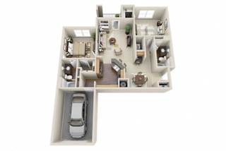 2 Bed 2 Bath  Floor Plan | 1,177 Sq. Ft. at Carrington at Barker Cypress Cypress TX