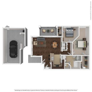 1088 Square-Foot Electra Floor Plan at Orion McCord Park, Little Elm, Texas