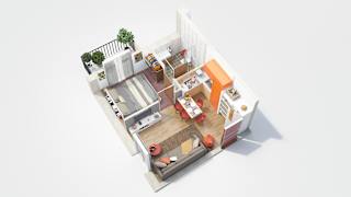 a floor plan of a small apartment