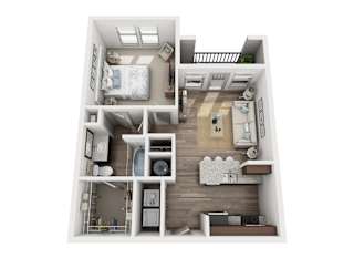 Floor Plan One Bedroom One Bathroom