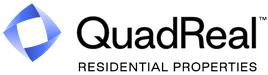 The image is a logo of QuadReal Residential Properties.