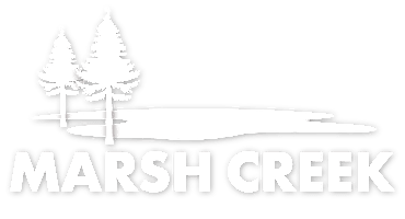 A logo with two trees and the words "MARSH CREEK" in the foreground.